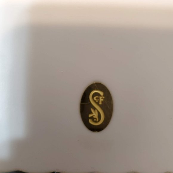 Porcelain Holiday Ornament, Oh Christmas Tree, Red White Glitter, SCF MVP Group - Picture 7 of 8